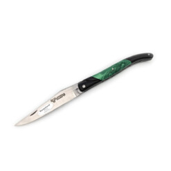 Laguiole en Aubrac - Laguiole 12 cm, Ebenholz, Malachit Inlay