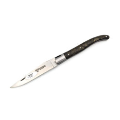 Laguiole en Aubrac - Laguiole 12 cm, Kohlefaser, Schwarz mit Gold