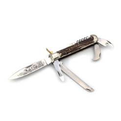 Lepre - Großes Jagdklappmesser "Africa", Hirschhorn