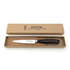 LORENZI - Ritter Spickmesser 12 cm, Räuchereiche mit "Wiener Feinschliff"