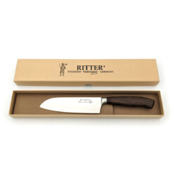 LORENZI - Ritter Santokumesser 16 cm, Räuchereiche mit "Wiener Feinschliff"