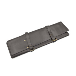 LORENZI - Leder-Messertasche für 9 Messer, braun