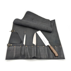 Alternative view of LORENZI - Leder-Messertasche für 9 Messer, schwarz