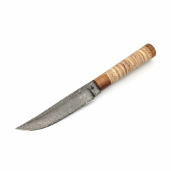 LORENZI - Matveev Mosaikdamast mit Birkenrindengriff und Lederscheide