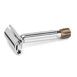 Merkur - Rasierer Progress 500 mit Antik-Messing Metallknauf - 500105