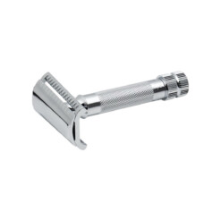 Merkur - Schrägschnitt Rasierhobel 37C, kurzer Griff, verchromt - 37001