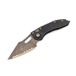 Microtech - STITCH-A Borka Blades Design, Bronze Apocalyptic, Full Serrated M390 - 169-15 (SH)