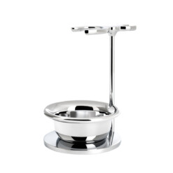 MÜHLE - CLASSIC Halter verchromt für Rasierhobel und Pinsel mit Schale - RHM 9 + SCHALE