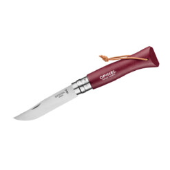 Opinel - No. 08 Taschenmesser Baroudeur - Bordeauxrot