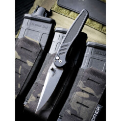 Pro-Tech - Avalon, Peace Neighbor Designed, Stonewash Magnacut Blade, Black - PN1101