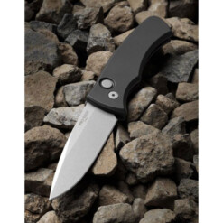 Pro-Tech - Duke 2, Stonewashed Magnacut, Black Aluminum - DUKE2101
