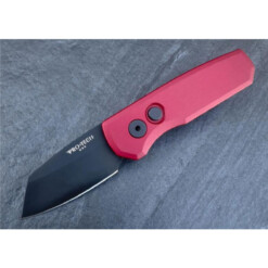 Pro-Tech - Runt 5, Red Handle, Magnacut Reverse Tanto, DLC Black - R5403-Red