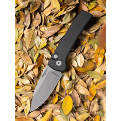 Pro-Tech - Scapegoat Compact, Ramon Chavez Designed, Stonewash MagnaMax Blade, Black - RCS1101