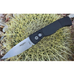 Pro-Tech - TR-2, Black Handle, stonewashed Magnacut Blade - T201