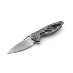 Rikeknife - Mini Hummingbird Damast, Grey