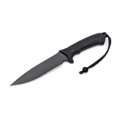 Spartan Blades - Harsey Difensa, Black, Black Kydex Sheath - SB19BKBKKYBK