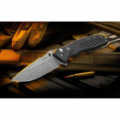 Spartan Blades - PALLAS Button Lock Stonewash - SF3SW-S45VN