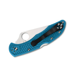 Alternative view of Spyderco - Delica 4 Lightweight Flat Ground Blue - C11FPBL