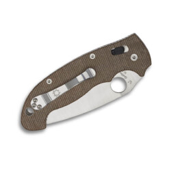 Alternative view of Spyderco - Manix 2 Brown Canvas Micarta CPM Cru-Wear PlainEdge - C101MPCW2