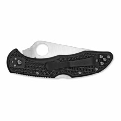Alternative view of Spyderco - Delica 4 Lightweight Black Plain - C11PBK
