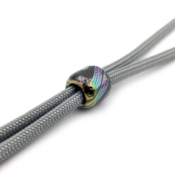 Alternative view of Titanium Gear Design - "Cylinder Orb" Timascus Black/Rainbow