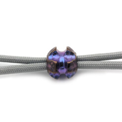 Titanium Gear Design - "Meteor Sphere" Hand-Engraved Bead Purple