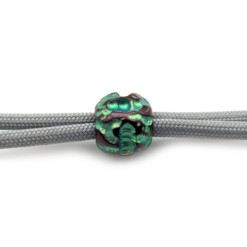 Titanium Gear Design - "Meteorite Sphere" Hand-Engraved Green