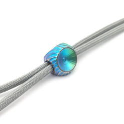 Alternative view of Titanium Gear Design - Three Eyed Sphere "Cuts" Blue/Green