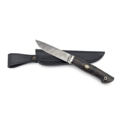 Alternative view of Uldanov - Damast Jagdmesser, Schmuck-Pin Jägermotiv