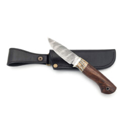 Alternative view of Uldanov - Damast Jagdmesser, Wüsteneisenholz