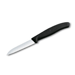 Victorinox - Swiss Classic Gemüsemesser 8 cm, gerader Schliff, glatt, spitz, schwarz