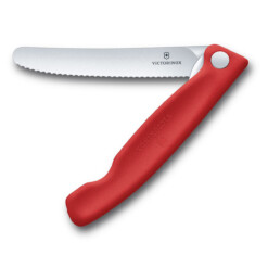 Victorinox - Swiss Classic Picknick Messer 11 cm, gewellt, rot