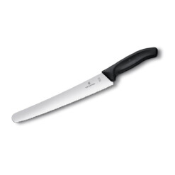 Victorinox - Swiss Classic Brot- und Konditormesser 26 cm, Welle, schwarz