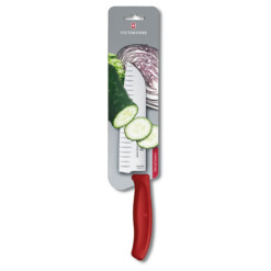 Alternative view of Victorinox - Swiss Classic Santokumesser mit Kullen 17 cm, rot