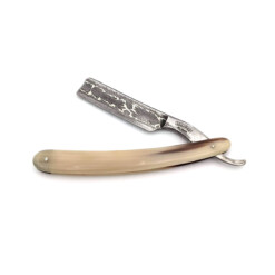 Wacker - Rasiermesser 6/8", Mosaik-Damast, Horn