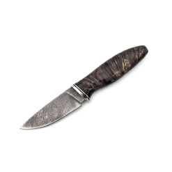 Weles - Damast-Messer feststehend, karelische Birke, 8,5 cm