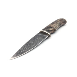 Alternative view of Weles - Damast-Messer feststehend, karelische Birke, 8,8 cm