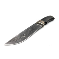 Alternative view of Weles - Damast-Messer feststehend, karelische Birke, Mammutbackenzahn, 13,5 cm